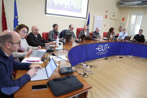 La vicerrectora de Estudios y Calidad, Arantxa Aznar, interviniendo durante el Consejo de Gobierno de hoy.